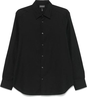 Emporio Armani Casual Shirts, male, Black, 2XL, Casual Shirts