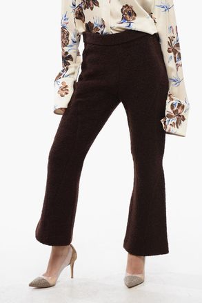 Jil Sander Pantaloni Crop in Lana Boucl&eacute; Jil Sander