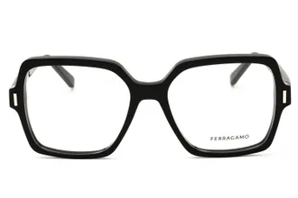 Ferragamo SF3031 Oversized Acetate Eyeglasses - Black