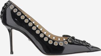 Mach & Mach Black Pointed Toe Heels