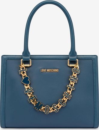 Love Moschino Borsa a mano con catena - Blu