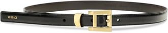 Versace Black Logo Buckle Belt