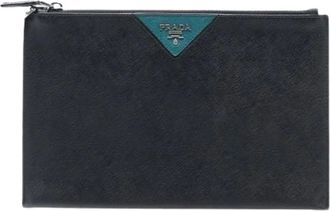 Prada Pre-owned Clutches, female, Black, Size: ONE SIZE Pre-owned Clutch Bag