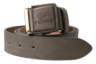Gianfranco Ferre Leather Fashion Logo Buckle Waist Womens Belt