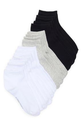 Vince Camuto Assorted 8-Pack Quarter Socks in Black White Gray at Nordstrom Rack, Size 9/11