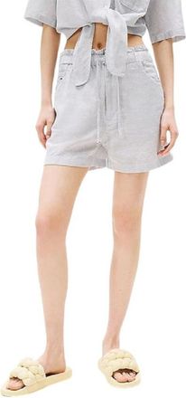 Tommy Hilfiger Breton Gestreepte Katoenen Shorts - Dames - Bermuda - Blauw - S - Katoen - Korte Broeken