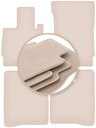 OEM Alfombrillas Premium Beige Para: Mercedes W221 Clase S Sed&aacute;n Largo 2005-2013