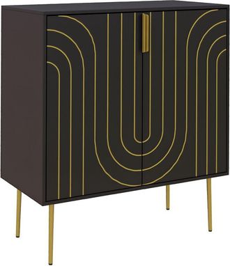 HOMCOM Freestanding Storage Cabinet with Adjustable Shelf for Living Room