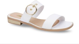 Andrea Womens Double-Strap Sandal In White