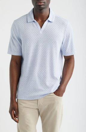 Johnston & Murphy Vintage Slub Polo in Light Blue at Nordstrom, Size Xxx-Large