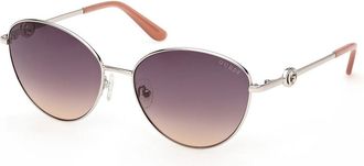 Guess GU00284 10Z Womens Sunglasses Silver Size 58