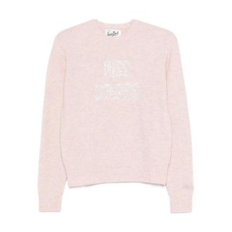 MC2 Saint Barth Newqueen Alpaca 04029I - Dames - Ronde hals truien - Roze - S - Wol - Truien & Vesten