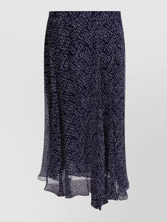 Isabel Marant asymmetric hem dotted pattern flowing skirt