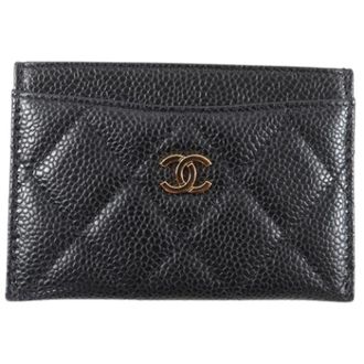Chanel Pre-owned Wallets, female, Black, Size: ONE SIZE Pre-owned Business Card Case