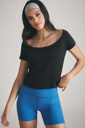 Maeve Scoop-Neck Ribbed Tee