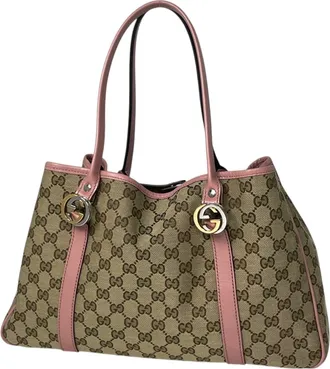 Gucci Gg Canvas Beige Pink Gg Canvas Tote Bag (Pre-Owned)