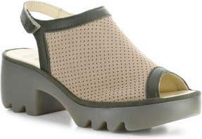 FLY London Teif Platform Sandal in Taupe/Khaki at Nordstrom Rack, Size 10-10.5Us / 41Eu