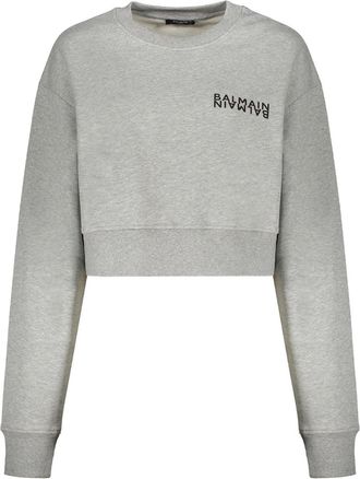 Balmain cropped logo sweatshirt