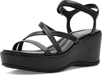 Cole Haan Grand Ambition Azzura Strappy Sndl Womens Sandals Black Leather : 10.5 B - Medium, Leather/Textile