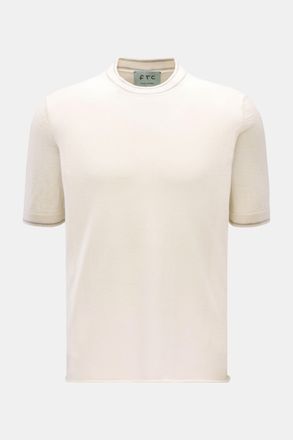 FTC Men - Short sleeve crew neck jumper cream