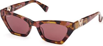 Max Mara MM0057 EMME13 55S Womens Sunglasses Tortoiseshell Size 52