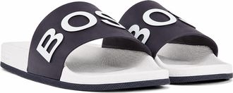 HUGO BOSS Mens Bay Slides In Open Blue