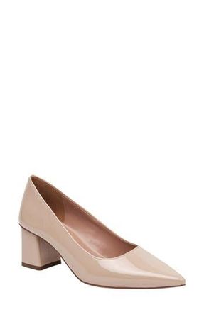 Linea Paolo Bilson Pointed Toe Pump in Nude Patent at Nordstrom Rack, Size 6.5