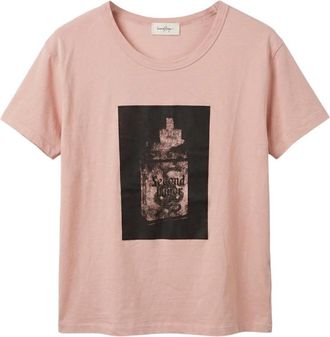 Second/Layer Vintage Ciggy Pocket Tee - Heren - T-shirts - Roze - XL - Katoen - Tops