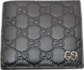 Gucci Pre-owned Vintage Bi-fold Portemonnee - Heren - Vintage Accessoires - Zwart - ONE Size - Leer - Vintage
