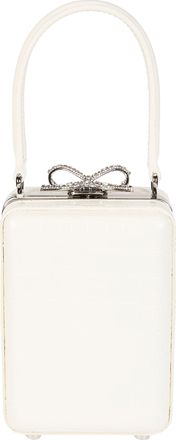 Self Portrait Glossy Rigid Mini Bow Clasp Handbag