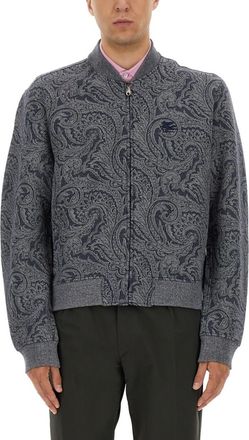 Etro Dark Grey Jacquard Jacket