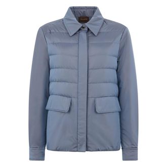 Moorer Winter Jackets, female, Blue, Size: M Padded Jacket