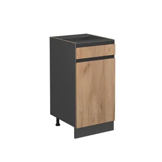Vicco Mueble Bajo De Cocina R-line, Roble Dorado, 40 Cm En Forma De J, Sin Encimera Vicco