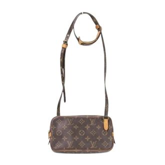 Louis Vuitton Pre-owned Cross Body Bags, female, Brown, Size: ONE SIZE Pre-owned Pochette Marly Bandouliere Monogram Shoulder Bag