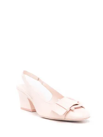 Ferragamo Bow-Detail Patent Leather Heels - Pink
