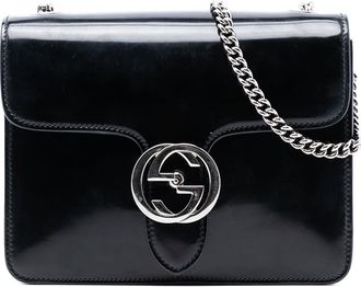 Gucci Pre-owned Gucci Small Polished Calfskin Interlocking G Dollar Crossbody 387609 525040