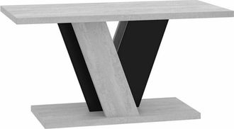 Mirjan24 Mesa De Centro Goodyear 128, Gris + Negro, 60x70x110cm, Di&aacute;metro: 0, Aglomerado Laminado, Angular