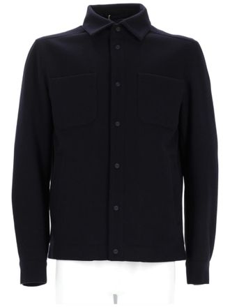 Herno Structured Minimalist Jacket With Snap Button Closure