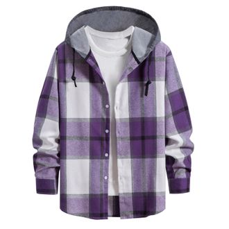 Generic Cheap Gifts Under 5 pounds Mens Padded Shirts Lumberjack Flannel Check Jacket Thick Checked Button Down Shirts Mens Work Shirts Tuxedo Shirt