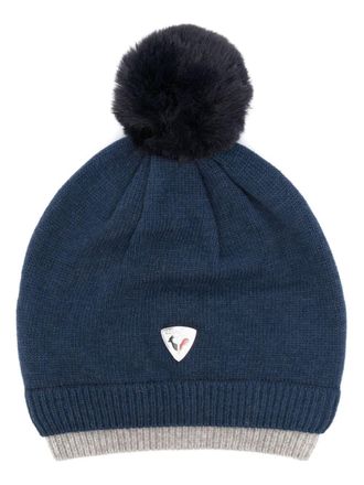 Rossignol Lasya logo-plaque beanie - women - Acrylic/Polyester/Nylon/Wool/Alpaca - One Size - Blue