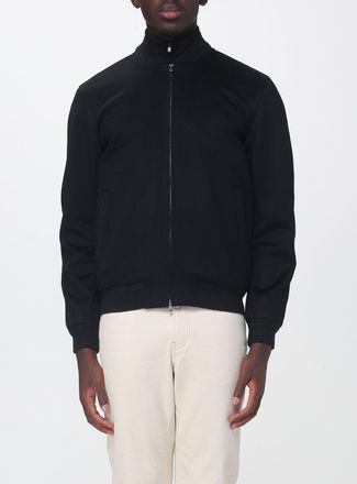 Agnona High Neck Bomber Jacket in Cashmere and Wool with Elasticated Cuffs