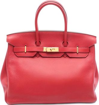 Hermès 2010 Birkin 35 Clemence tote bag - women - Bos Taurus - One Size - Red