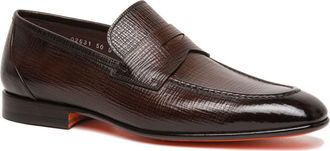 Santoni Gannon Penny Loafer in Dark Brown at Nordstrom Rack, Size 10.5