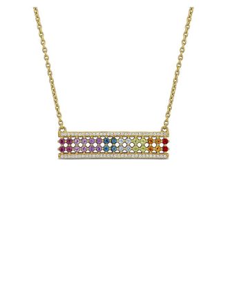 Rina Limor Gold-Plated Silver 1.13 ct. tw. Gemstone Necklace