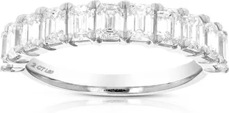 Vir Jewels 2 cttw Emerald Lab Grown Diamond Wedding Band in 14K White Gold For Women