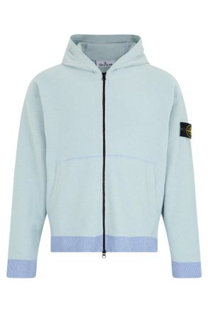 Stone Island Sky Blue Hood Sweatshirts