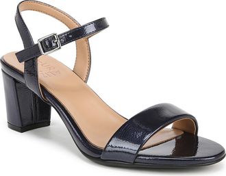 Naturalizer Bristol Ankle Strap Sandal - Wide Width Available in Midnight Blue Faux Leather at Nordstrom Rack, Size 5.5