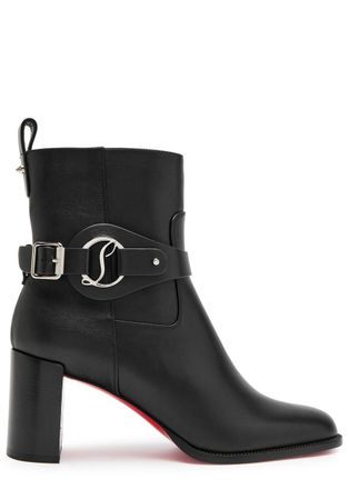 Christian Louboutin Dianouchette 70 Buckle-strap Leather Ankle Boots - Black - 36 (IT36 / UK3)