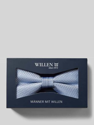 Willen Krawattenfabrik Seidenfliege mit Strukturmuster in Bleu, Größe 1