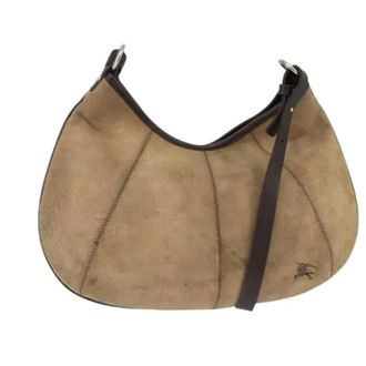 Burberry Pre-owned Suede shoulder-bags - Dames - Pre-owned - Bruin - Maat: ONE Size Su&egrave;de